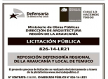 La publicaci&Atilde;�&Acirc;&sup3;n de la licitaci&Atilde;�&Acirc;&sup3;n del proyecto de reposici&Atilde;�&Acirc;&sup3;n de la Defensor&Atilde;�&Acirc;&shy;a Regional de La Araucan&Atilde;�&Acirc;&shy;a apareci&Atilde;�&Acirc;&sup3; este fin de semana en