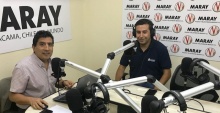 El conductor del matinal "Entre Nosotros" junto al Jefe de Estudios de Atacama, Boris Hrzic Miranda.