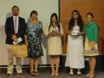 &Aacute;ngela Morales (al centro) en compa&ntilde;&iacute;a de los otros expositores del encuentro realizado en conmemoraci&oacute;n del D&iacute;a Internacional de la Mujer