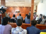 Inicio de la audiencia finalmente suspendida para el 9 de diciembre.