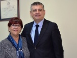 El Defensor Regional de Tarapac&aacute;, Marco Montero y la ministra de la Corte de Apelaciones de Iquique, Marilyn Fredes.
