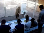 En el piso de la Secci&oacute;n A del CIP Iquique aparece el lienzo que grafica las principales etapas del Sistema Penal. 