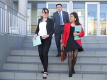 LAs defensoras Grace M&eacute;ndez y Marcela Crisosto a la salida del Tribunal Oral de Puerto Montt. 