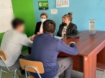Las profesionales realizaron diversas atenciones al interior del centro.