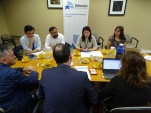 Los directivos y el defensor jefe de Antofagasta en reuni&oacute;n con Misi&oacute;n ONU