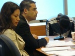 Los defensores p&uacute;blicos del caso (Elizabeth Hauway y Carlos Cordero en la foto), m&aacute;s Gabriel Carri&oacute;n, hicieron valer dos atenuantes.
