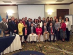 Claudio P&eacute;rez y Germ&aacute;n Echeverr&iacute;a captados junto al grupo de defensores guatemaltecos que asistieron a la capacitaci&oacute;n.