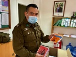 La entrega de folletos 