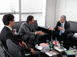 El Defensor Nacional convers&Atilde;&sup3; con el Defensor General Federal, Gabriel Far&Atilde;&shy;a Oliveira, y con el subdefensor, Jair Soares Junior.