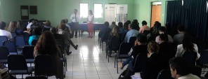 El defensor juvenil, Sergio Jofr&eacute; da a concoer el "Proyecto Inocentes" a profesores, padres y encargados de convivencia escolar de Copiap&oacute;.