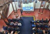 En el sal&oacute;n hist&oacute;rico de la Casa de la Cultura de Chill&aacute;n Viejo, el Defensor Regional de &Ntilde;uble Marco Montero convers&oacute; con funcionarios de la PDI 