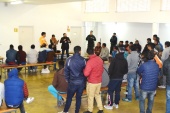 Condenados del modulo 57 del penal de La Serena permanecieron atentos y muy interesado en la charla informativa.
