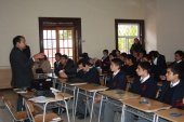El Defensor Penal Juvenil, Angel Guerrero expone sobre la LEY N&deg; 20.084 ante 40 alumnos del Colegio Salesiano de Copiap&oacute;. 