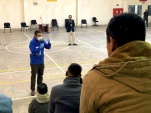 Boris Hrzic y Francisco Hern&aacute;ndez, defensor penitenciario, conversaron con los internos cuyas postulaciones fueron rechazadas