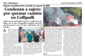 El peri&oacute;dico local Malleco 7 destac&oacute; e trabajo de la defensa en el caso.