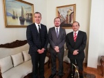 Claudio G&aacute;lvez y Sergio Zenteno se reunieron con el presidente de la Corte de Apelaciones, Pablo Zavala.