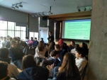 El defensor penal juvenil Juan Patricio Gonz&aacute;lez, dialog&oacute; con los alumnos del colegio de la zona occidente de Santiago.