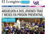 La portada dominical del diario iquique&ntilde;o El Longino.