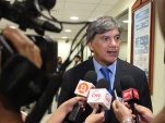 El Defensor Local Jefe Ra&uacute;l Gil, luego de la lectura de sentencia del Caso Municipalidad de Arica