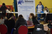 La Defensora Regional atendi&oacute; el m&oacute;dulo instalado en el Gimnasio Municipal de Puaucho