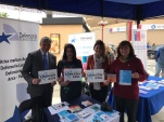 Seremi de Justicia, Ra&uacute;l Gil, Defensora Penal P&uacute;blica, Violeta Alvarez, Periodista DPP, Daniela Tapia, e Intendenta de Arica, Mar&iacute;a Loreto Letelier. 