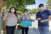 Funcionarios de la Defensor&iacute;a Local Angol se acercaron al Regimiento H&uacute;sares a recibir la primera dosis de la vacuna contra el COVID-19.