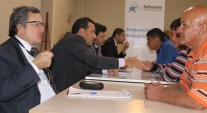 Helmuth Vargas, Carlos Mora, Rodrigo Barrera y Octavio Suf&aacute;n atendieron a 300 imputados de Santiago I en Di&aacute;logo Participativo