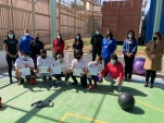 Los adolescentes y funcionarios del Centro de Justicial Juvenil de Antofagasta recibieron participaron en proyecto deportivo de la Defensor&iacute;a 