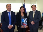 El presidente de la Corte de San Miguel Carlos Far&iacute;as, recibi&oacute; a la Defensora Regional y Jefe de Estudios